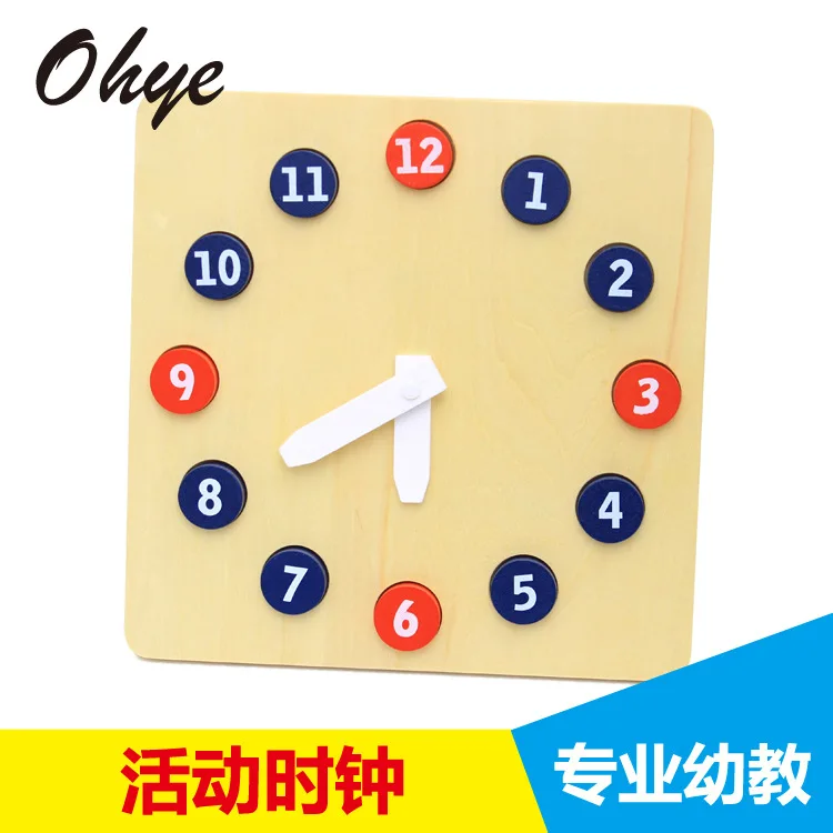 

Montessori Teaching Aids Pro Activity Clock Montessori Kindergarten Activity Learning Cognitive Time Wooden Toys