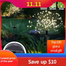 Садовые лампы на солнечной энергии DIY светодиодный медный провод фейерверк огни Водонепроницаемый Открытый Пейзаж Освещение Путь Газон лампа сад деко Жардин# C