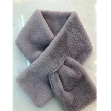 Новое поступление, осенне-зимний мягкий уплотненный шарф для женщин и девочек, теплый плюшевый шарф с имитацией шерсти