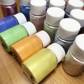 

24 Colors Pearlescent Natural Mica Mineral Powder Epoxy Resin Dye Pearl Pigment 23GE