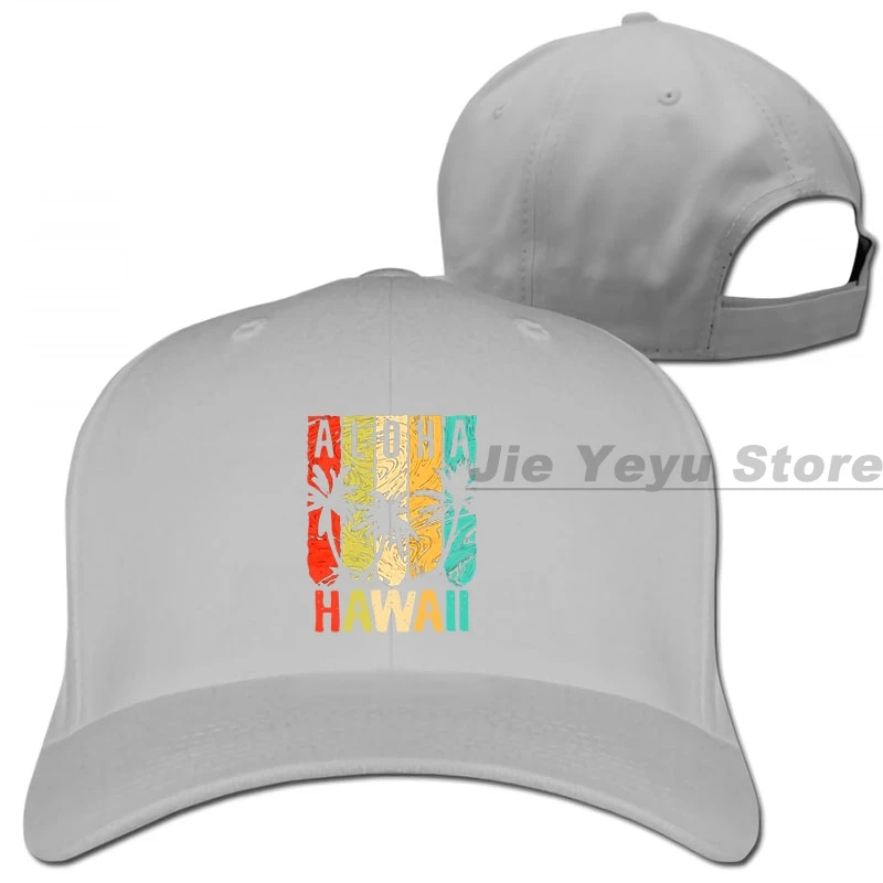 Aloha Hawaii Hawaiian Beach Family Vacation Aloha Beaches Baseball cap men women Trucker Hats fashion adjustable cap - Цвет: 1-Gray