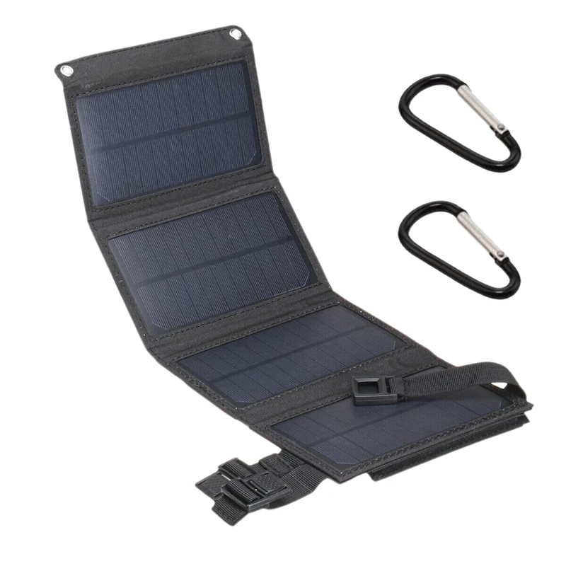 15W 5V 2A Sun power Usb складная панель солнечной батареи для туризма зарядное устройство для телефона-черный