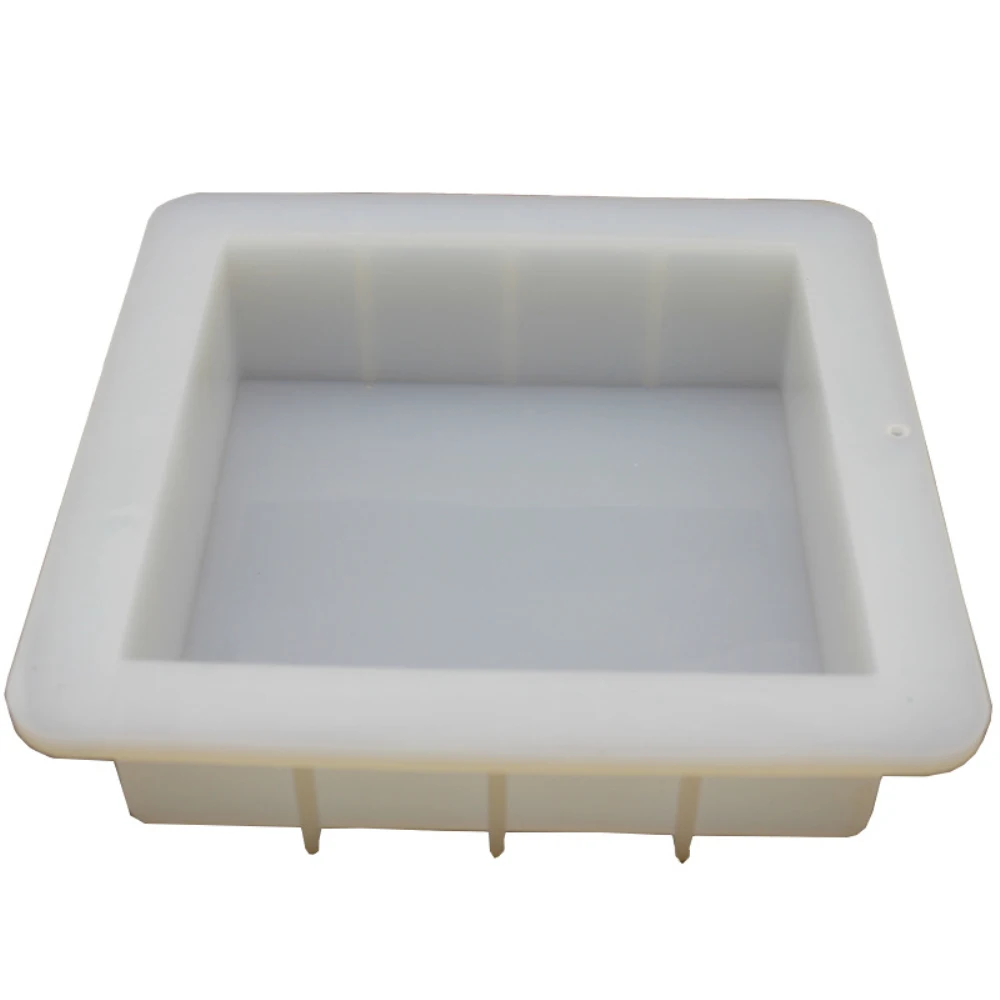 6 inch Large Square Cube Rendering Soap Silicone Molds DIY Toast Loaf Soap Making Mould Handmade DIY Crafts Decorating