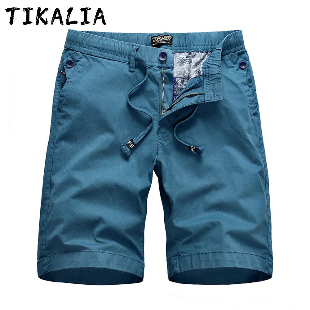 Para Hombre Pantalones cortos de verano oficina Color sólido Bermudas de moda de los hombres de algodón puro de la longitud de la rodilla pantalones cortos Casual prendas de vestir corto pantalones de trabajo