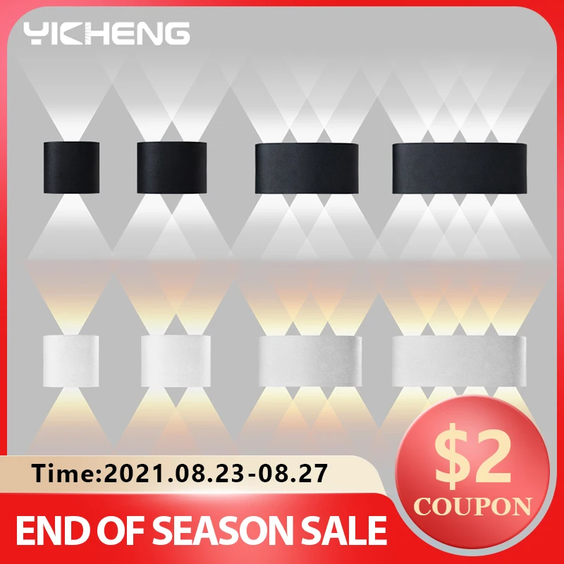 Светодиодный настенный светильник водонепроницаемый алюминиевый комнатный