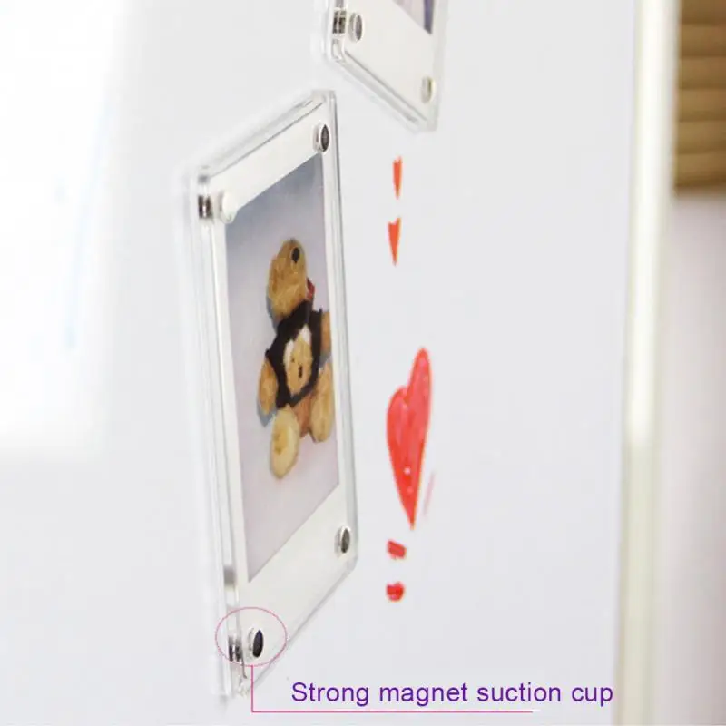 Магнитная фоторамка для пленки акриловый магнит на холодильник фото картина(90X60X2 мм) прозрачный мини-холодильник стикер чехол