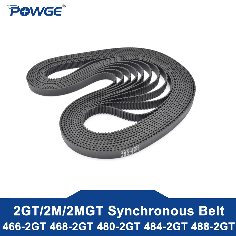 Powge 2mgt 2m 2gt Synchronous Timing Belt Pitch Length 466/468/480/484
