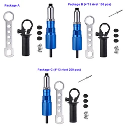Adaptateur de pistolet à riveter électrique, 2.4 4.8mm, différents modèles de buses de guidage sont utilisés pour tirer rapidement diverses spécifications de Rivets 