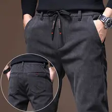 

Men's Corduroy Pants Autumn and Winter Straight Loose Casual Pants Male Middle-aged Father Pants Plus Velvet Thick Trousers