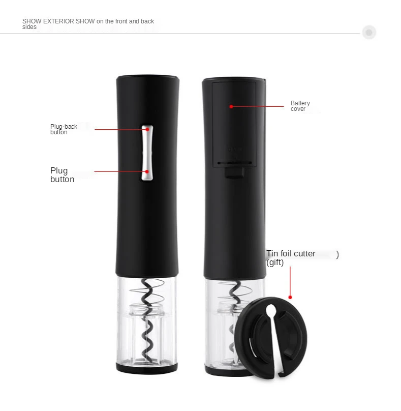 Home Classic Stainless Steel Automatic Electric AA Battery Kitchen Accessories Corkscrew for Red Wine Can Opener Home Classic Stainless Steel Automatic Electric AA Battery Kitchen Accessories Corkscrew for Red Wine Can Opener