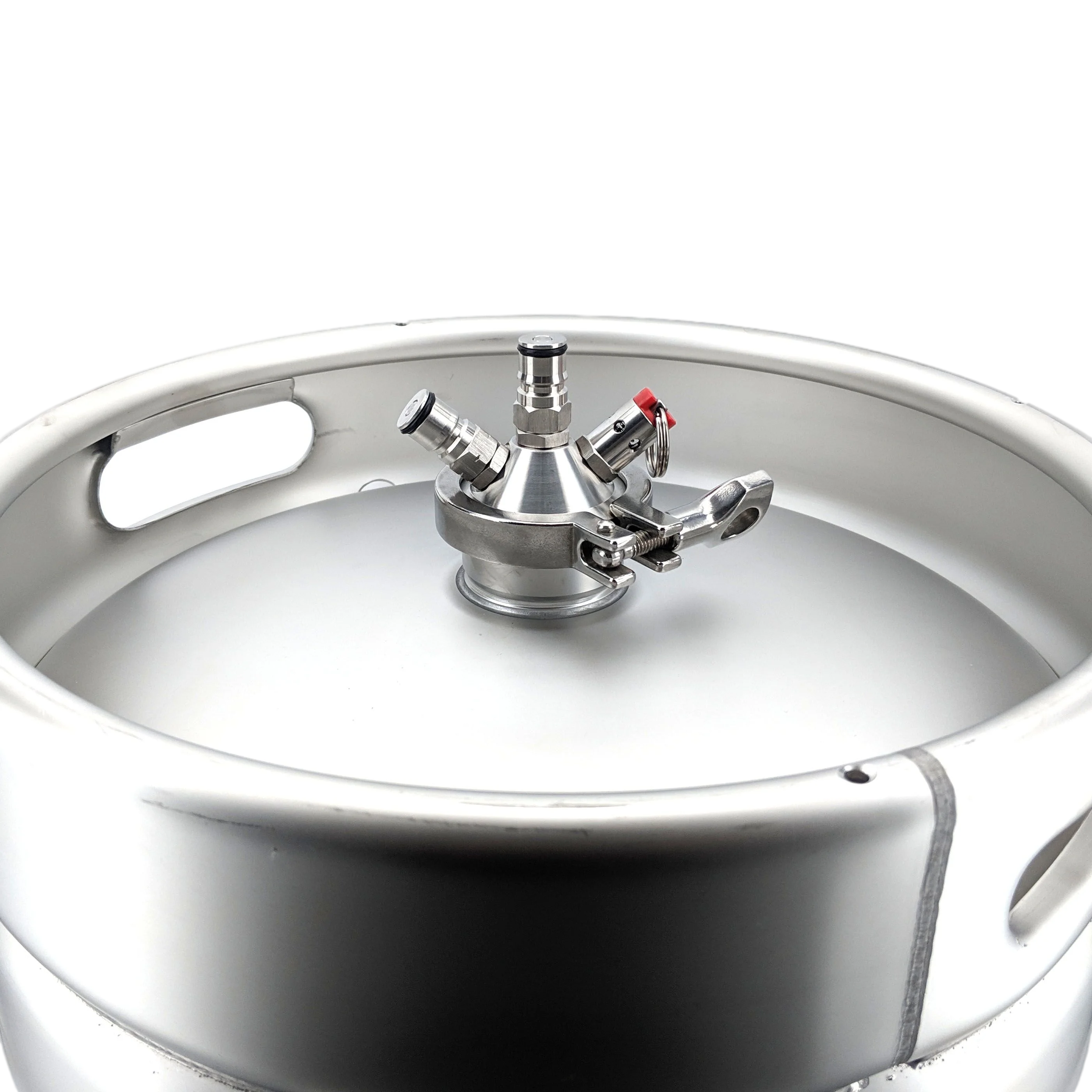 KegLand Ball Lock Tapping Head to 2 Inch Tri-Clover (Commercial Keg Adaptor) beer keg connector homebrew fitting