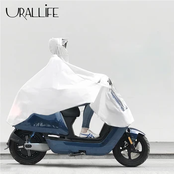 

Urallife Raincoat Thicken Poncho Electric Car Single Edition Portable Rainwear Motorcycle Bike Rain Covers With Reflective strip