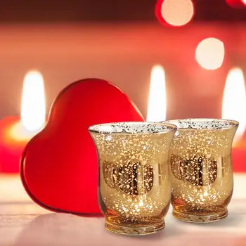 

12 Pcs Glass Candle Holders Votive Tealight Candlestick Wedding Centerpieces Parties Bar Home Decoration Gift