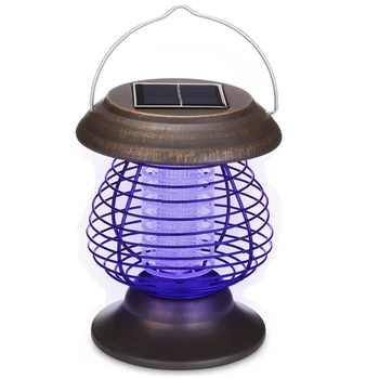 

GTBL Solar Mosquito Killer Lamp Outdoor Garden Electric Mosquito Killer Trap Waterproof Mosquito Repellent Lamp Tent Light