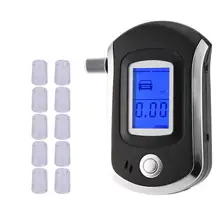 Professional Digital Breath Alcohol Tester Breathalyzer with LCD Dispaly with11 Mouthpieces AT6000 Hot Selling dfdf