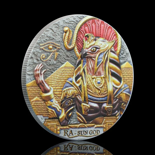 Sun God Ra Fairy Mese Színes Érmék Elizabeth Queen Uncia Replika Kézműves Kollekció Kihívás Ajándéktárgyak Érme Ajándék Nem Valuta
