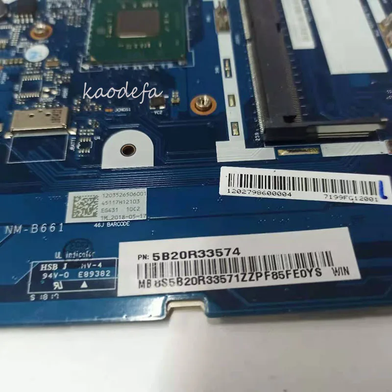 Placa-mãe para Laptop Ideapad 33014igm 81d0 Fru 5b20r33571 5b20r33573 Nm-b661 Eg431 Eg532 Fg5n2 N4000 Ddr4 - Imagem 5