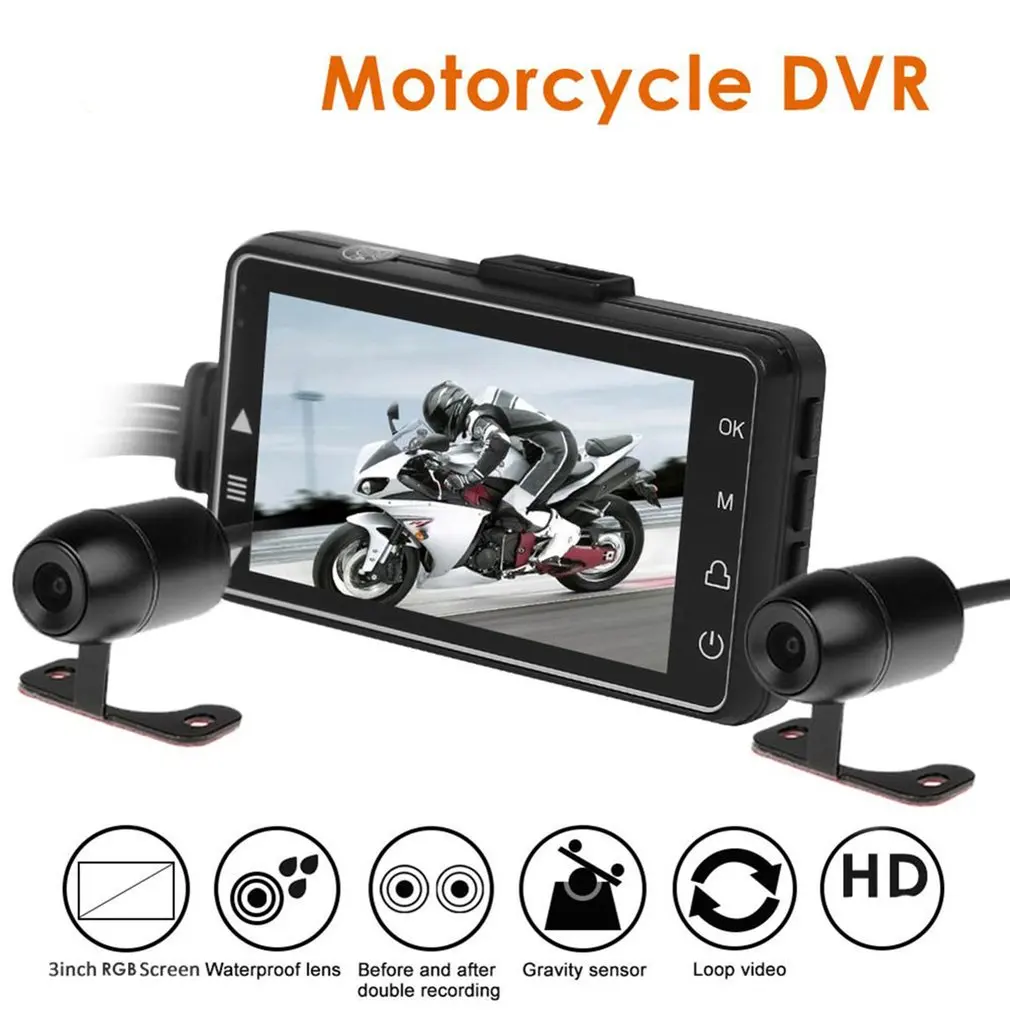 Se300 Motorcycle Dvr Front+rear Dash Camera Motorcycle Dash Cam Video