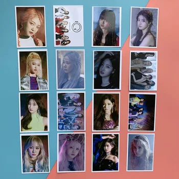 

16Pcs/Set Korean KPOP Everglow Album Set Double-sided Small Card Set Card PVC Cards Self Made LOMO Card Photo Card