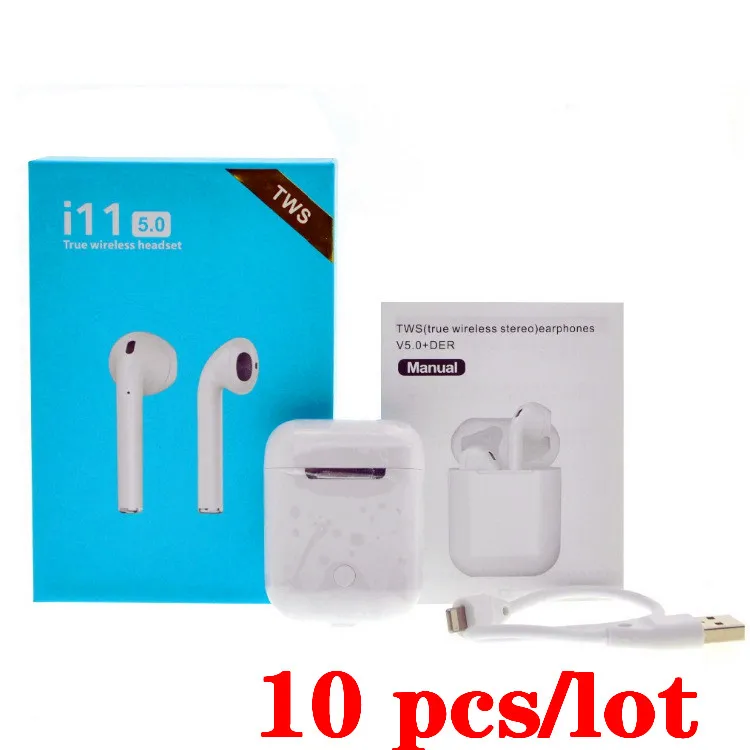 

20 pcs/lot i11 TWS Bluetooth Earphone True Wireless Earbuds 5.0 Headphone 1:1 Wireless Earphones Blutooth Headset For iPhone LG