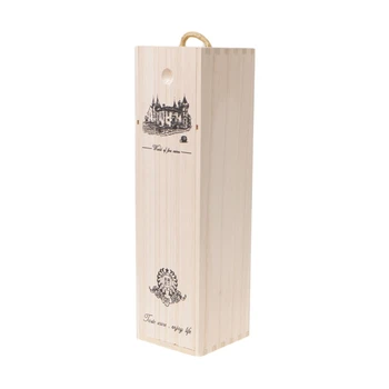 

High-Quality Custom-Made Pine Wood Red Wine Carrier Gift Packing Box