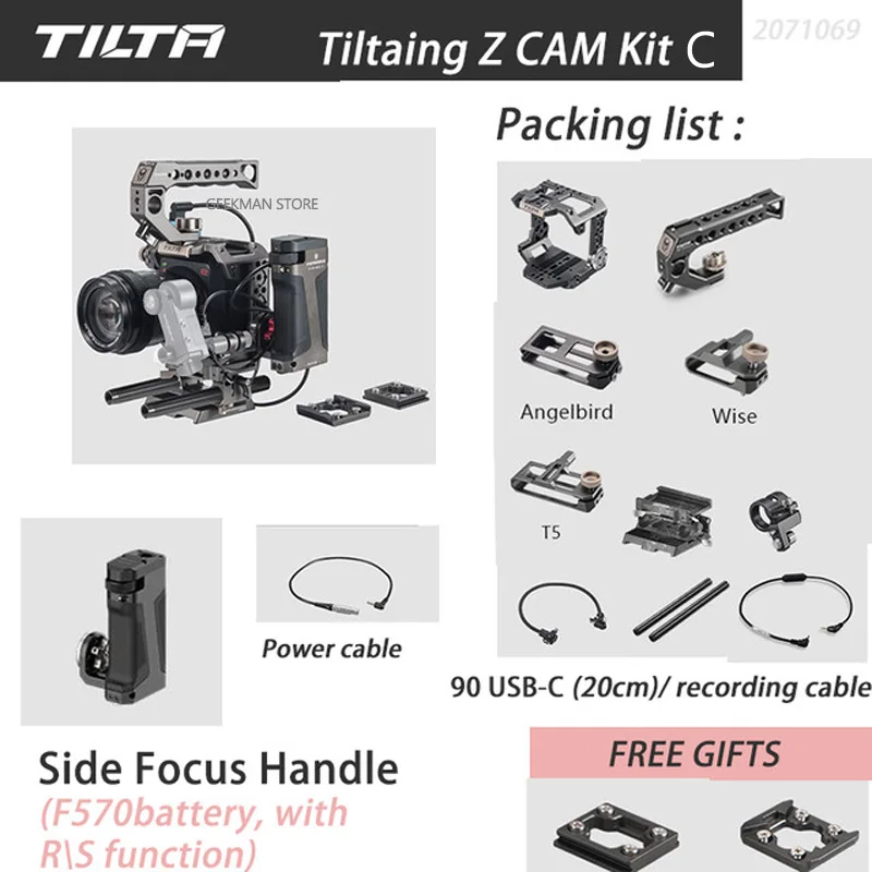 Tiltaing Z CAM Kit A B C для камеры Z-Cam E2 S6 F6 F8 клетка с боковой фокусировкой ручка Tilta Accessiroes vs SmallRig