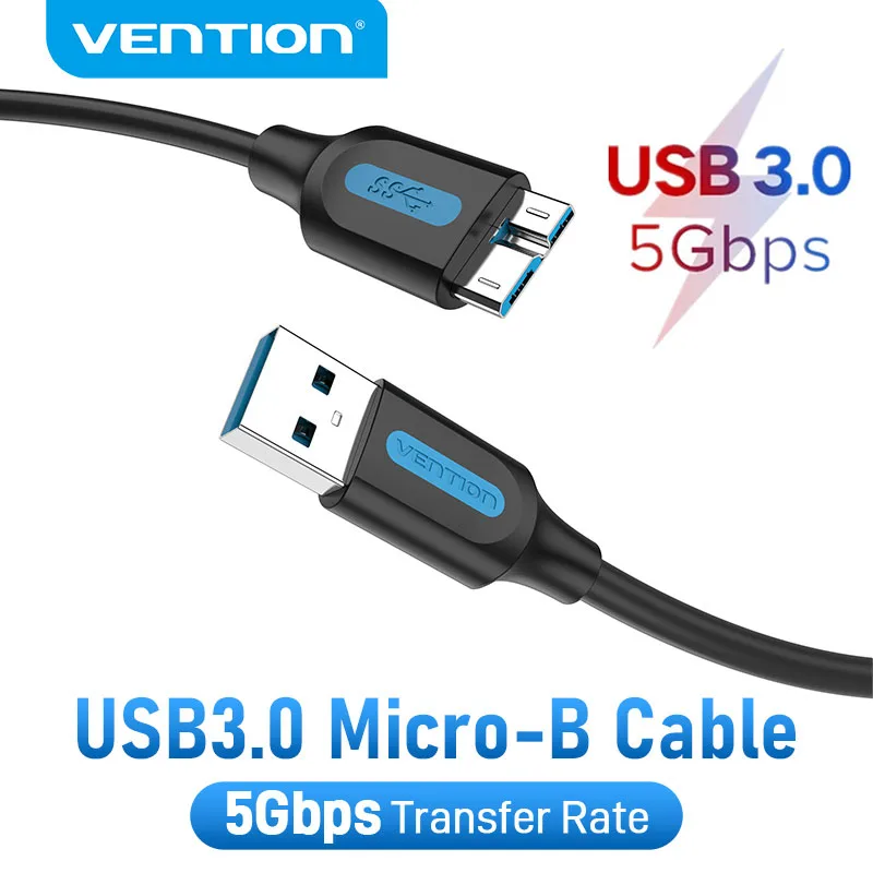 High-Speed USB Micro B to Type A Data Transfer and Fast Charging Cable