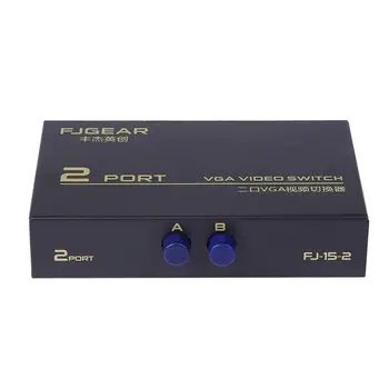 

2 Port VGA Video Switch Box 1 Input to 2 Output/2 Input to 1 Output VGA Splitter Video Converter Adapter Box 1600x1280 150hz