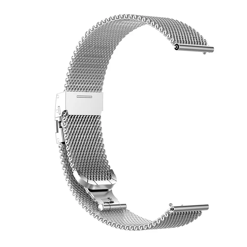 Silver Ремешок с пряжкой для часов из нержавеющей стали ремешок для Xiaomi Band для Huami Band Amazfit Bip BIT Lite Youth Smart Watch - Цвет: Silver