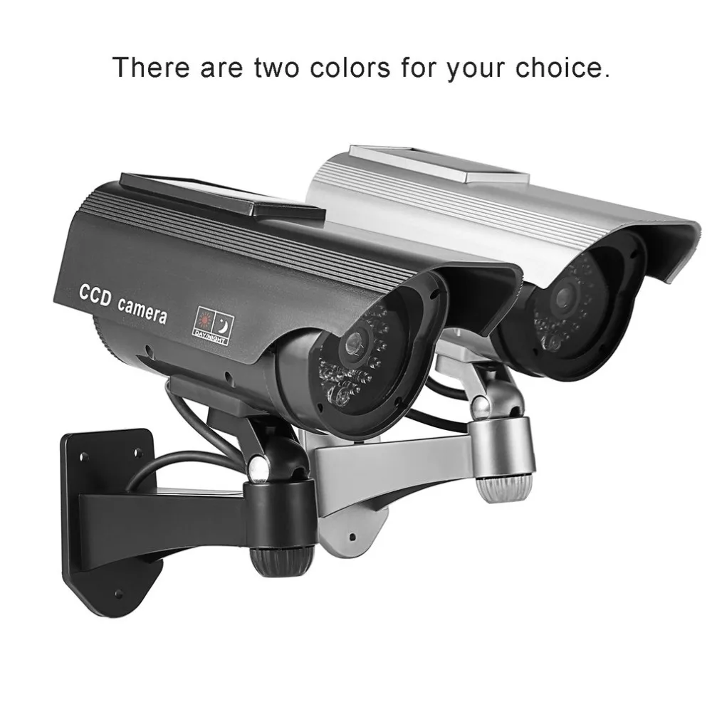  Dummy Solar CCTV Camera High Simulation Fake Camera Led Red Light Flashing Outdoor Home Security Su - 4.00013E+12