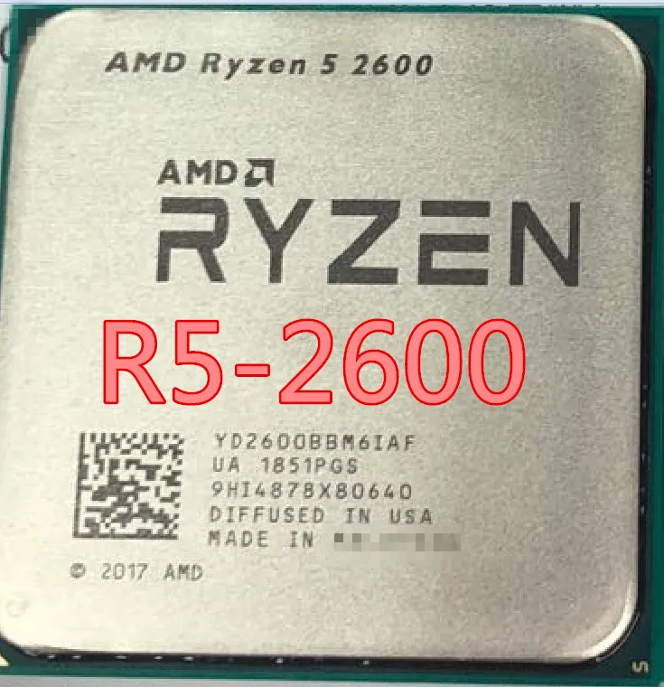 Процессор AMD Ryzen 5 2600 для ПК центральный процессор 6 ядер 12 ГГц 65 Вт YD2600BBM6IAF разъем AM4