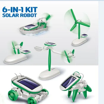 

STEM Toy Education 6 IN 1 Power Solar Robot DIY Kit For Children Learning Technology Science Experiment Novelty & Gag Toys