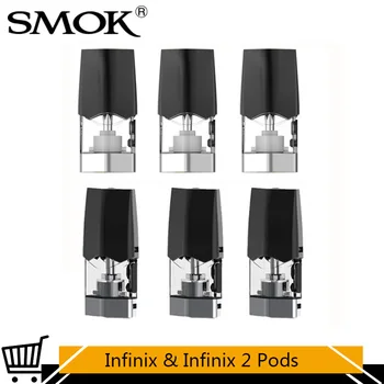 

3-9pcs Original Smok Infinix Pod & Infinix 2 2ml Capacity Atomizer Replacement Cartridge for Smok Infinix & 2 Vape Kit