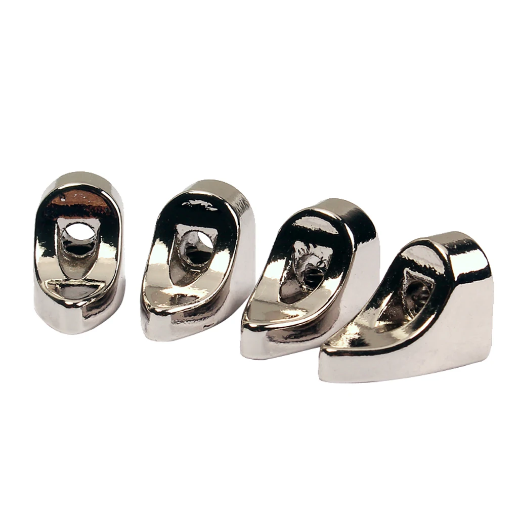 4pcs Zinc Alloy Banjo L-Shaped Bracket Stand Chrome Musical Instrument Accessory