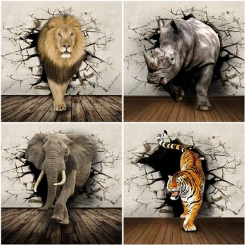 

Evershine Full Square Diamond Painting Tiger 5D DIY Diamond Embroidery Animals Lion Rhinestone Art Home Decoration