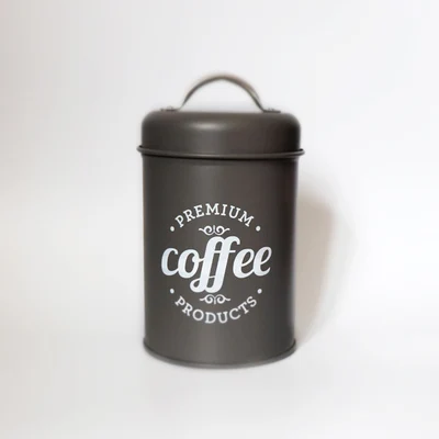 COFFEE gray Герметичная банка из нержавеющей стали, банка для хранения чая, Caddy, сахар, печенье, кофе, закуски, контейнер для еды, коробка для хранения мелочей, кухонный бак для хранения - Цвет: COFFEE gray