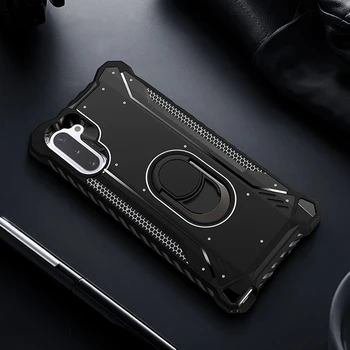 

Metal Armor Case For Samsung Galaxy Note 10 Plus S10 Note 9 Phone Note9 Note10 Plus Shockproof Back Cover With Ring Holder Stand