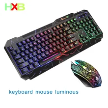 Jogo impermeável do jogo do gamer do keybord com fio usb do rato do teclado do jogo luminoso do jogo dos multimédios