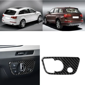 

Headlight Control Switch Knob Frame Cover Trim Interior Carbon Fiber Decor Replacement for Q7 SQ7 4M 2016-2019