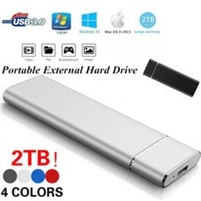 M.2 SSD Mobile Solid State Drive 2TB 1TB Storage Device Hard Drive Computer Portable USB 3.0 Mobile Hard Drives Solid State Disk external hard drives