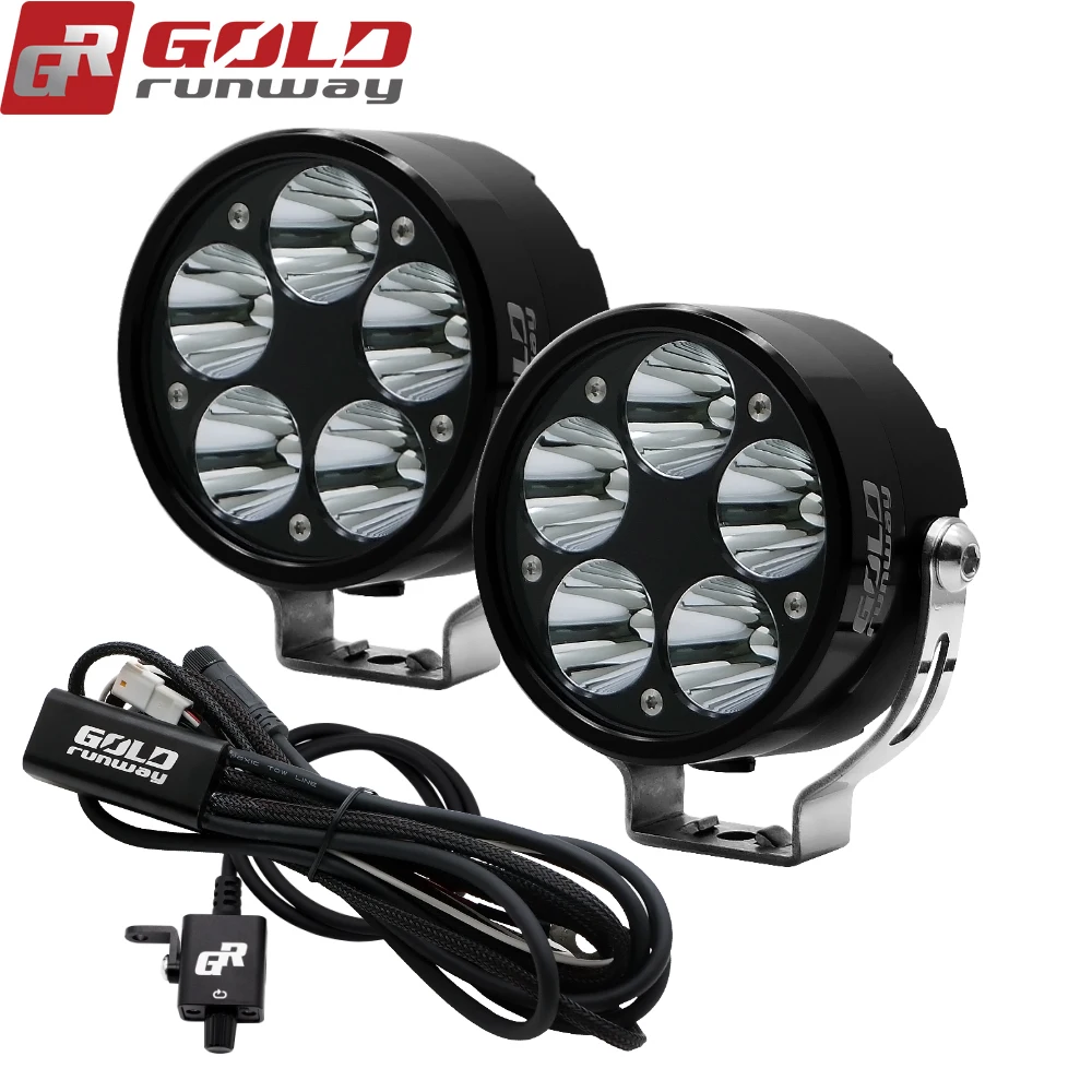 50W Motorcycle LED Headlight 12V 6000LMW U3 Motorbike Driving