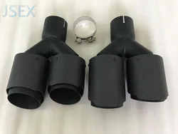 carbon fibre styling  Stainless steel Universal DUAL Automobile exhaust pipe Muffler Car accessories modification