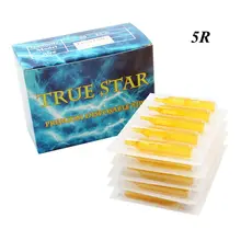 100 шт Пластиковые стерилизованные одноразовые 5R наконечники для татуажа, наконечники для игл, круглые/плоские наконечники, ассорти для татуировок