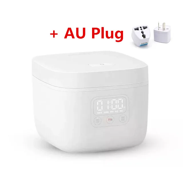Add AU adapter Xiaomi Electric Rice Cooker 1.6L 400W Alloy Mini Multicooke APP WiFi Intelligent Appointment LED Display Kitchen Appliances - Цвет: Add AU adapter
