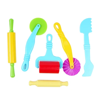 

6 Pcs/set Clay Plasticine Mixed Moulds Modelling Plastic Trowel Dough Kids Childrens Cutters