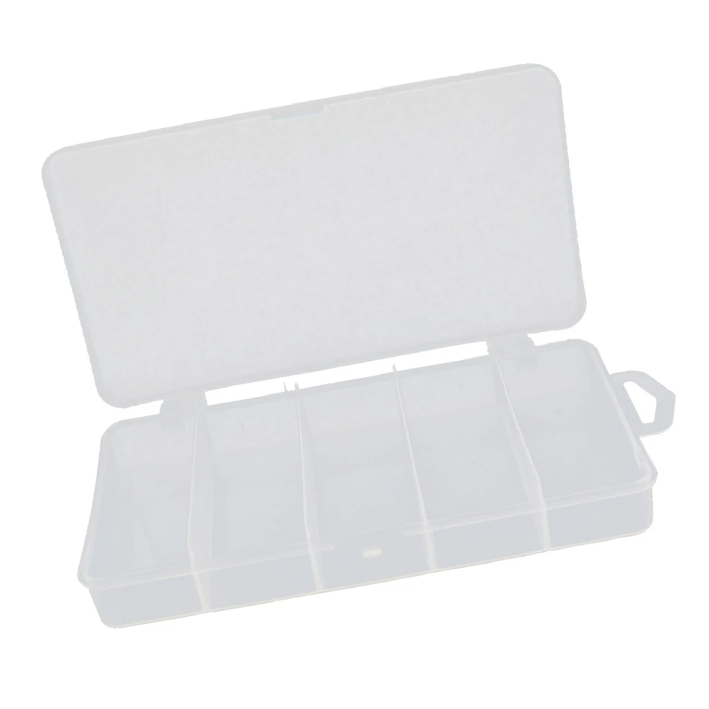 Fishing Tackle Box Lightweight Durable Jewelry Organizer with 5 Grids Clear Fishing Tackle Boxes Fishing Tackle Box Lightweight Durable Jewelry Organizer with 5 Grids Clear Fishing Tackle Boxes