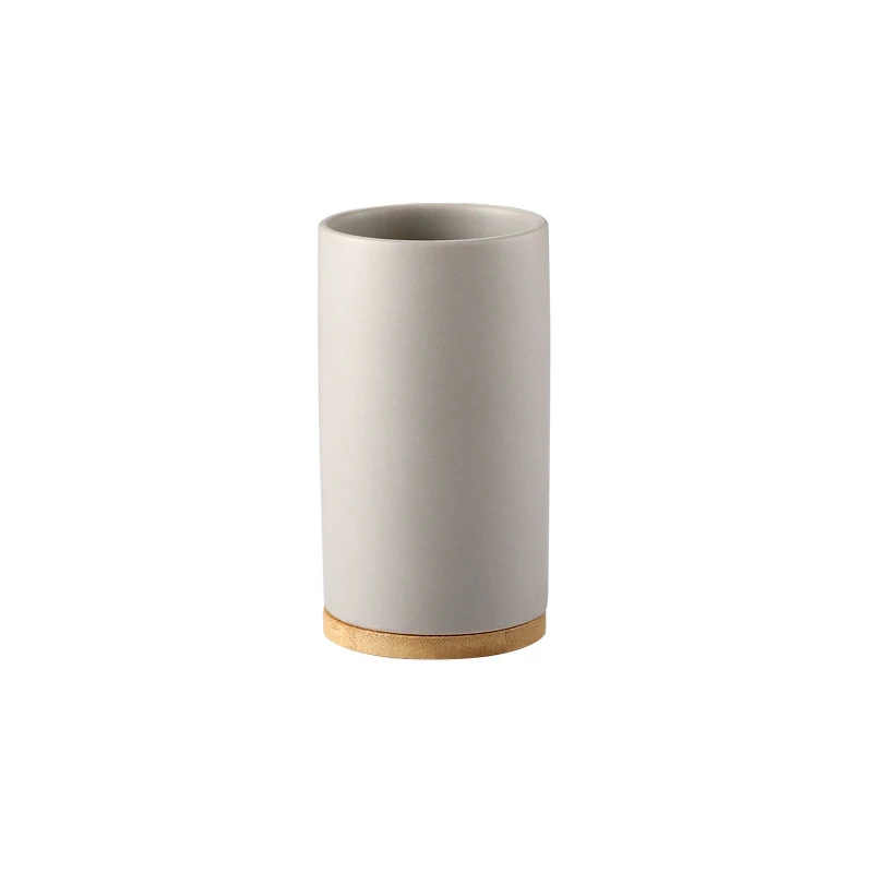 1Cup UNTIOR 3PCS Ceramic Bathroom Accessories Set Fashion Soap Dispenser Toothbrush Holder Tumbler Ceramic Household Bathroom Product - Цвет: 1Cup