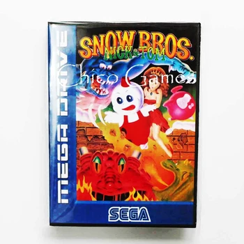 

Sega MD games card - Snow Bros Nick Tom for Sega MegaDrive Video Game Console 16 bit MD card