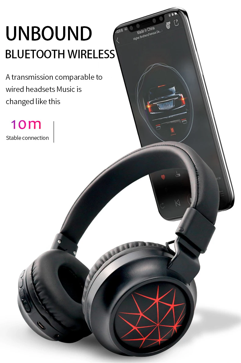 UKKUER, портативные беспроводные наушники, Bluetooth, стерео, складная гарнитура, аудио, Mp3, регулируемые наушники с микрофоном для музыки