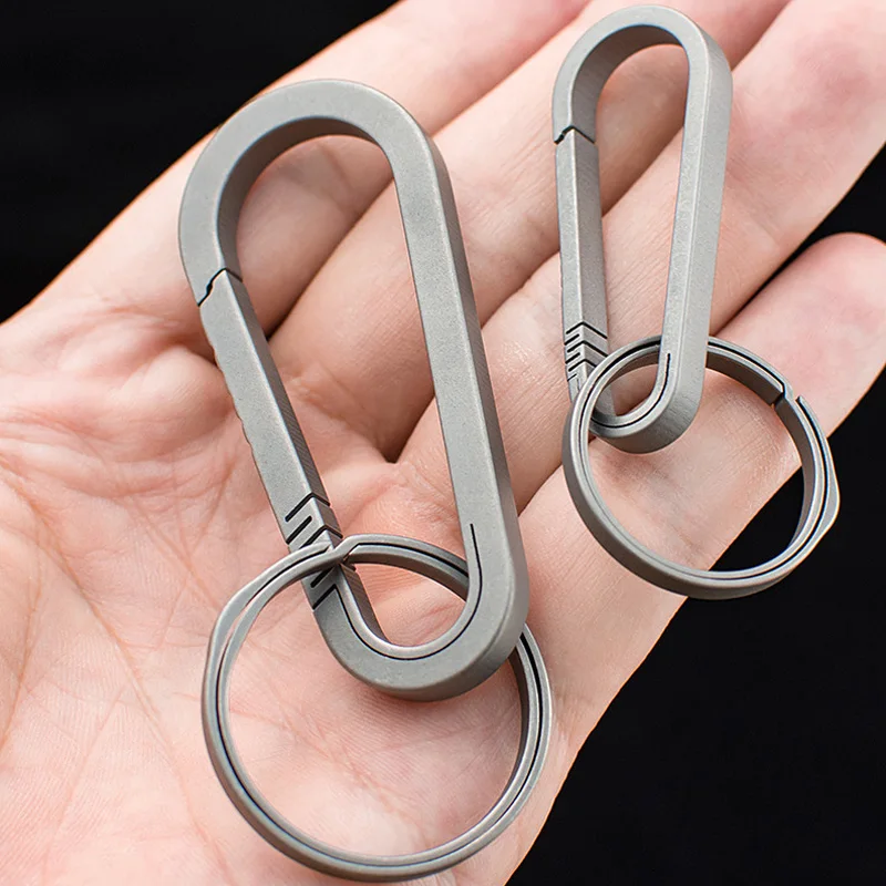 

S/L Outdoor Tool Titanium Alloy Keychain Light Weight Buckle EDC Key Ring